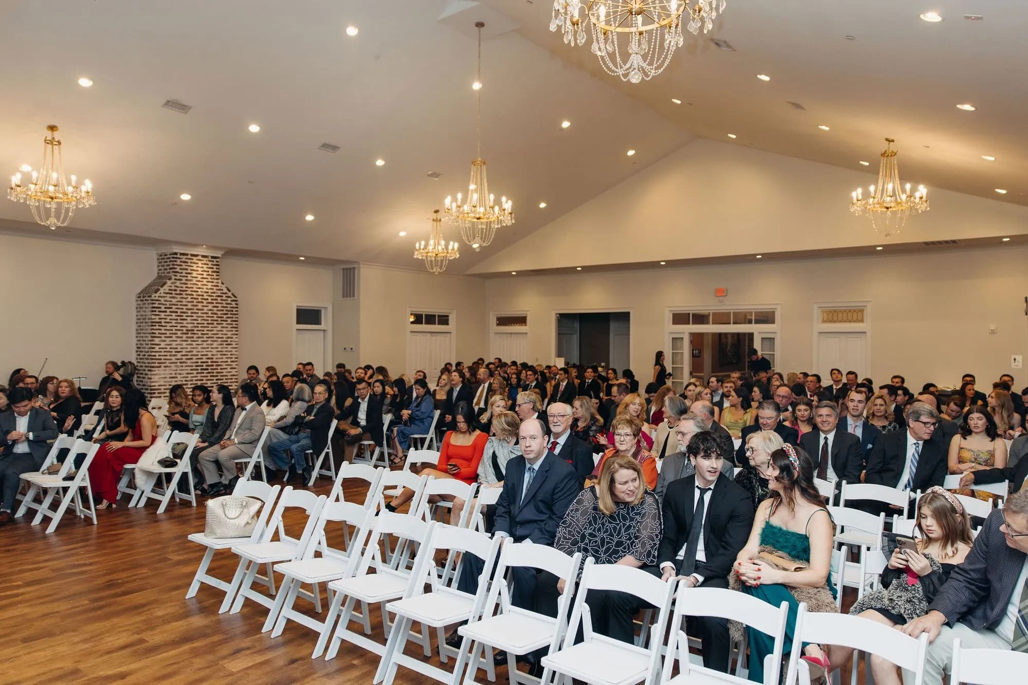 Wide view of the wedding ceremony