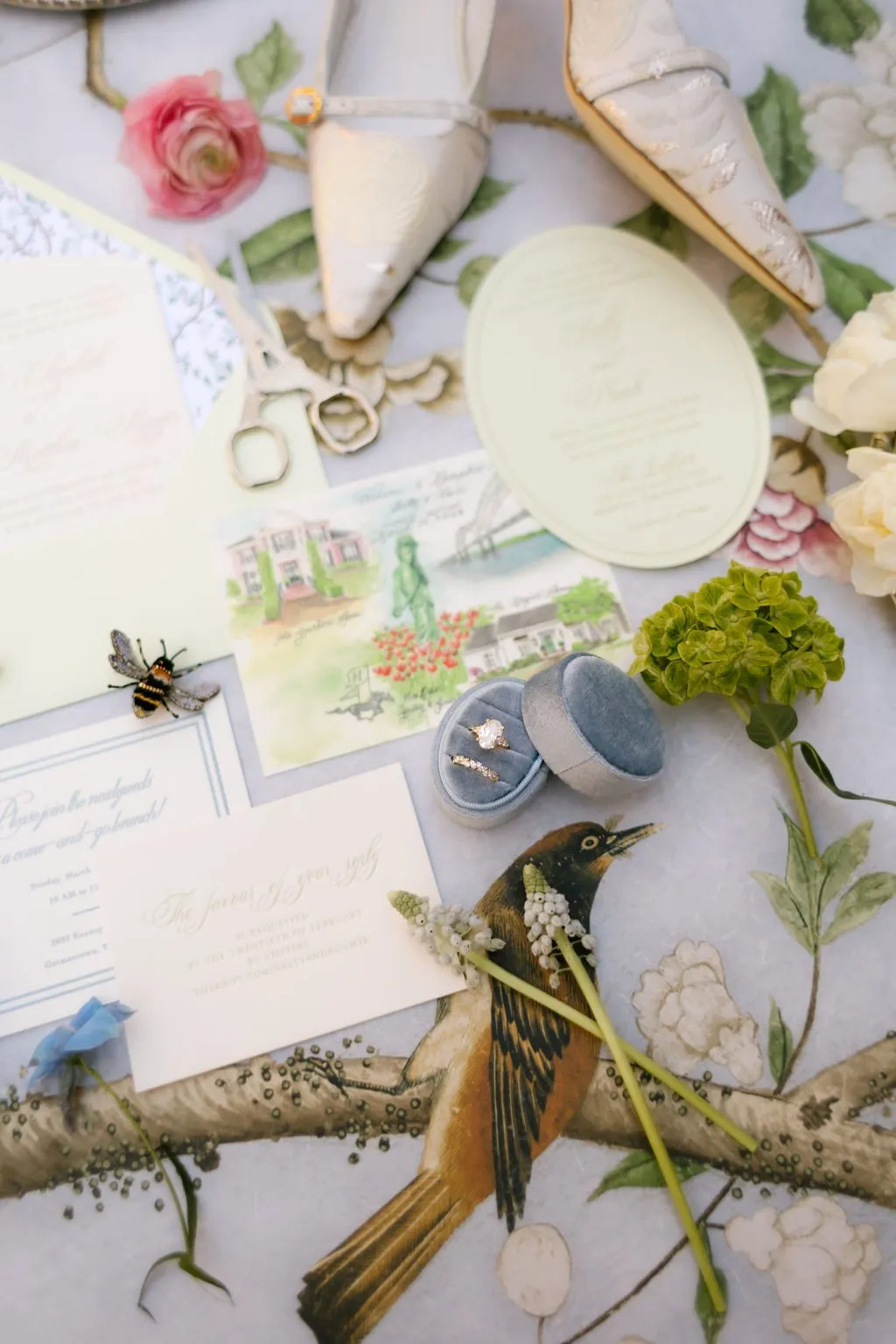 Invitation suite with spring styling