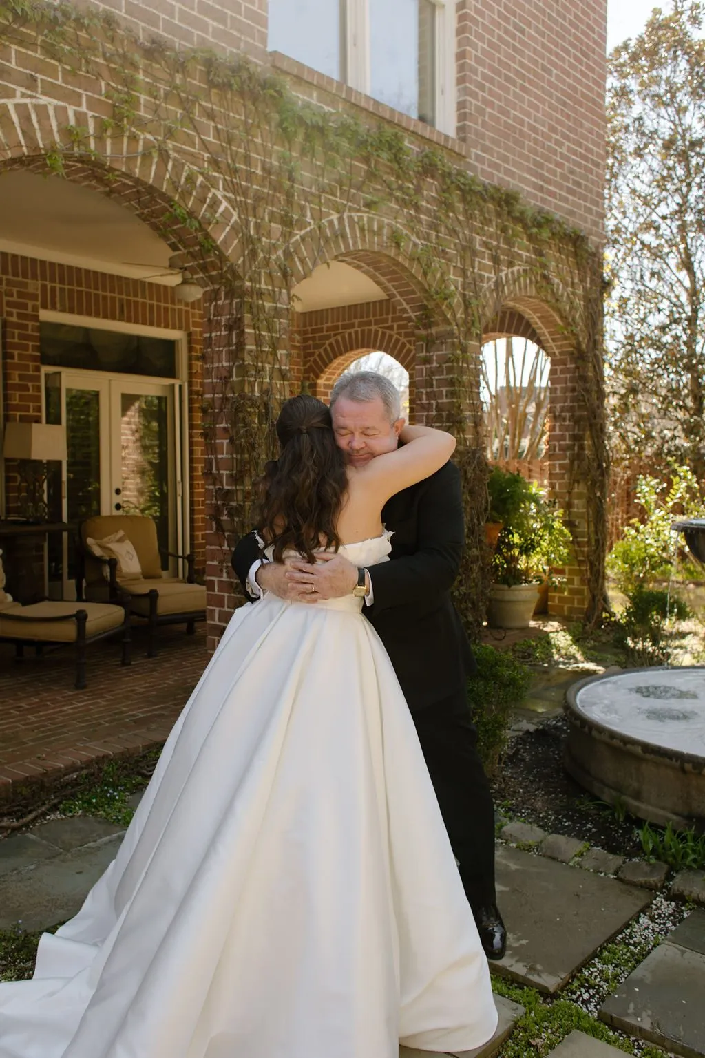 Sally's first look with her father