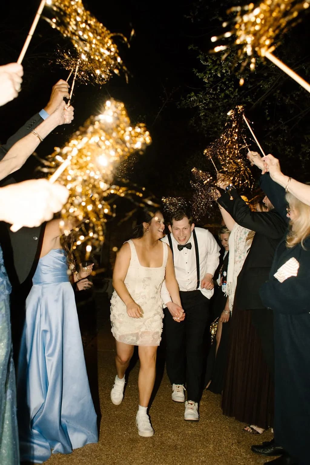 The sparkler send-off